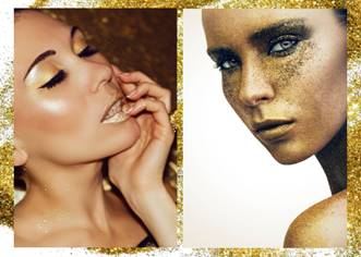 STRAND Cosmetics Europes Ultra Gold Kit: make-up with luminous golden accents.